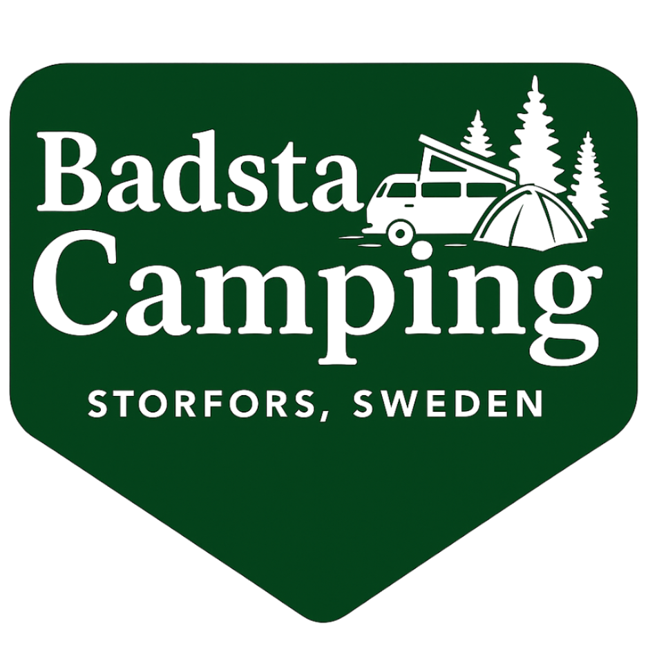 Badsta Camping Storfors Sweden logo groen-wit-wit